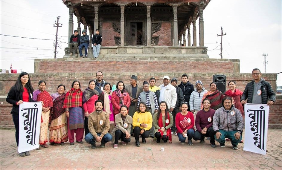 बाखं न्यने वा समूहद्वारा आयोजित कथा सुन्ने र सुनाउने कार्यक्रम। तस्बिरः बाखं न्यने वा।