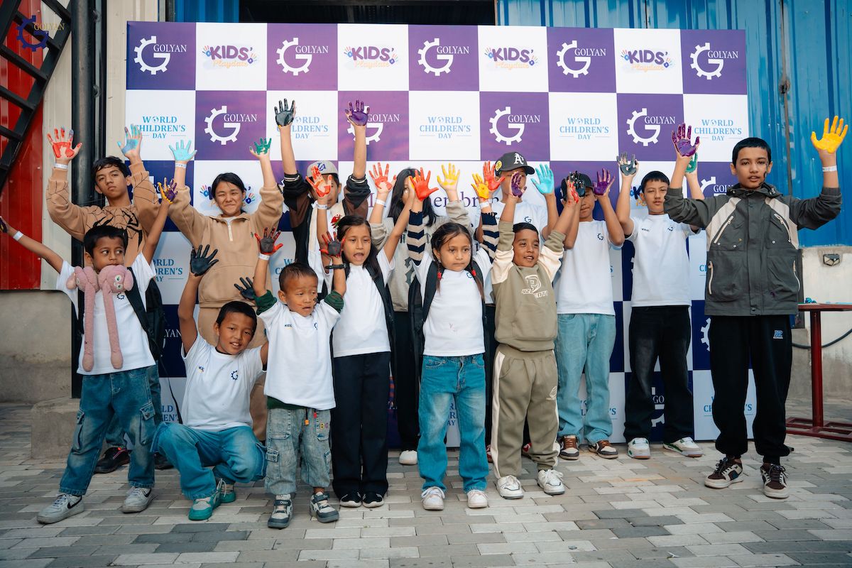 गोल्यान ग्रुपद्वारा आयोजित 'किड्स प्ले–डेट' मा सहभागी बालबालिका।