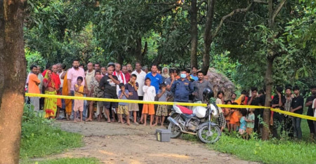 मृतक बालक अभिषेकको शव फेला परेको घटनास्थल।
