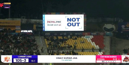 नेपाल प्रिमियर लिगमा अम्पायरले त्रुटि गरेको भन्दै खेलाडीले उठाए प्रश्न