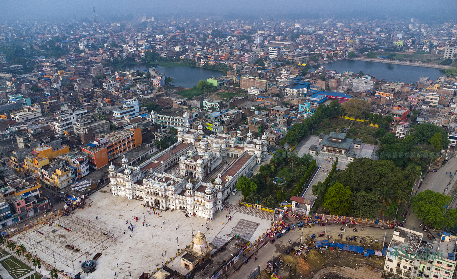 जनकपुरस्थित जानकी मन्दिर परिसर। तस्बिरः नवीनबाबु गुरूङ/सेतोपाटी