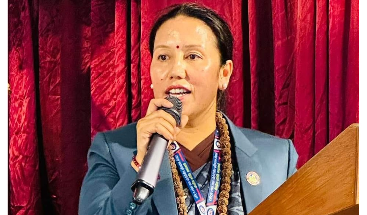 दोहोरीगीत प्रतिष्ठानकी अध्यक्ष रिता थापा मगर।