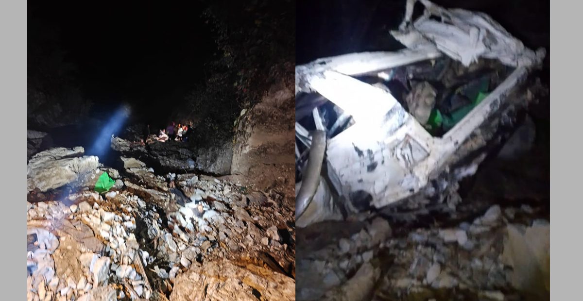 दुर्घटनाग्रस्त जिप।