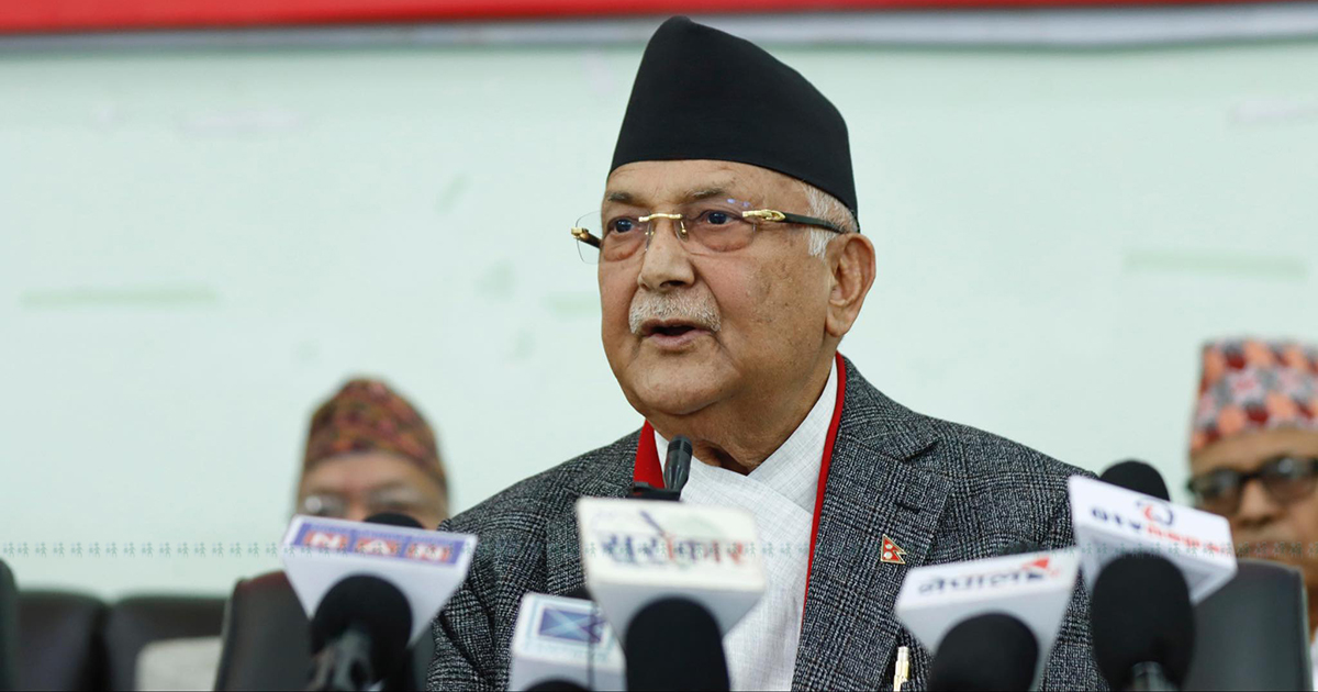 एमाले संसदीय दलका नेता केपी शर्मा ओली। फाइल तस्बिर।