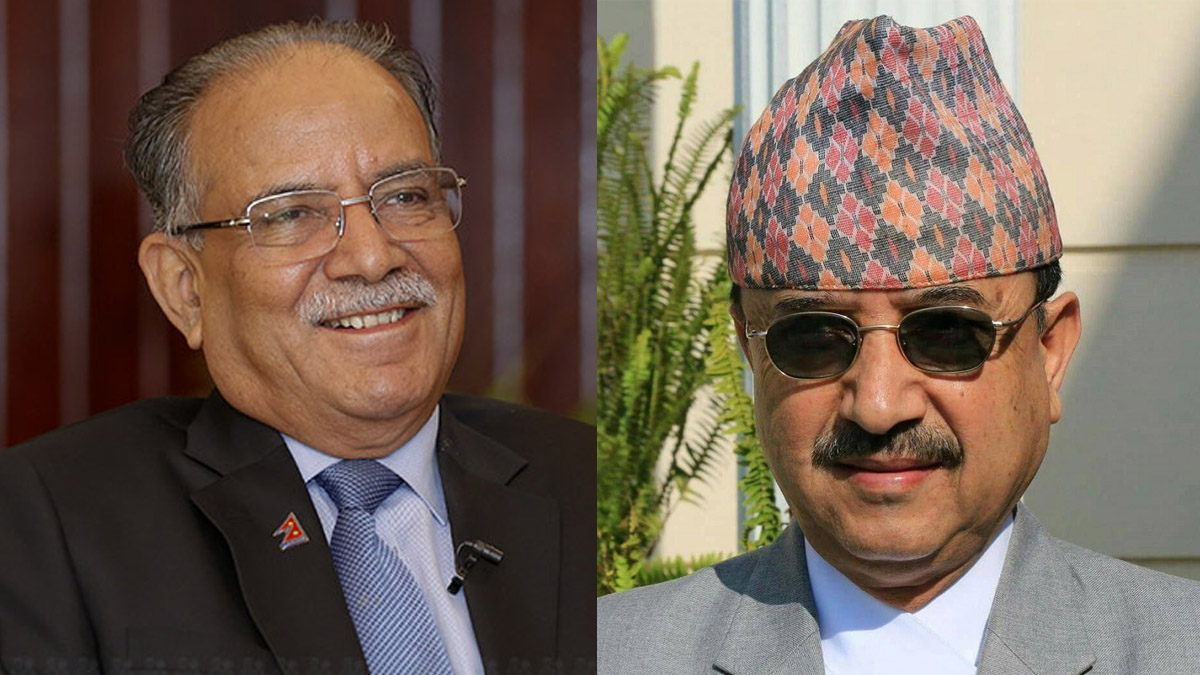 संसदको गतिरोध खुलाउने विषयमा माओवादीतर्फबाट अध्यक्ष प्रचण्ड र कांग्रेसतर्फबाट पूर्णबहादुर खड्का बसेका थिए। फाइल तस्बिर।